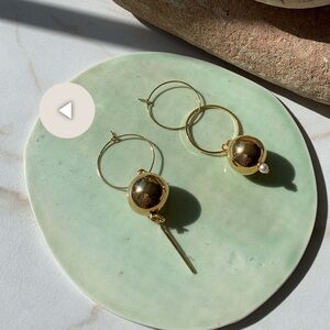 MOUNSER NIB NEVER WORN! STERLING SILVER W/14K gold plate earrings